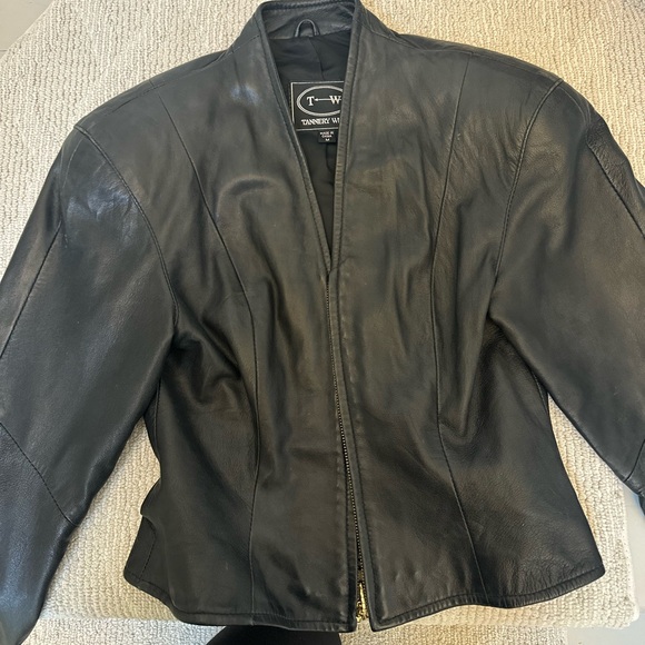 Tannery West Vintage Genuine Leather Ultra Padded Shoulder Crop jacket - Picture 3 of 7